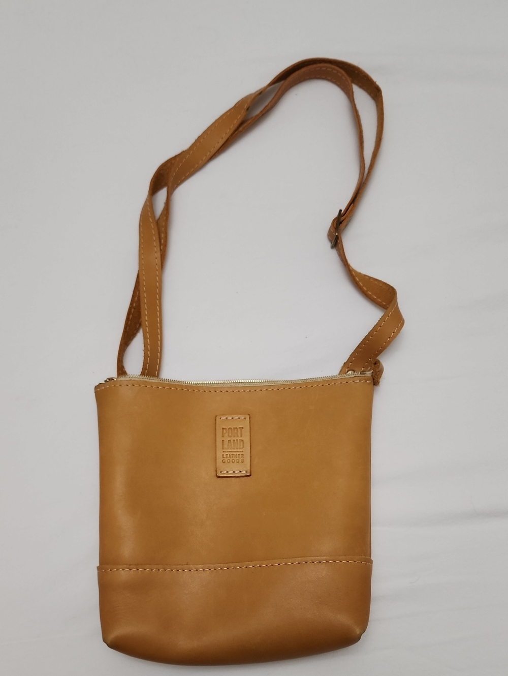 Portland Leather Goods Festival Bag Leather Crossbody Sunflower
